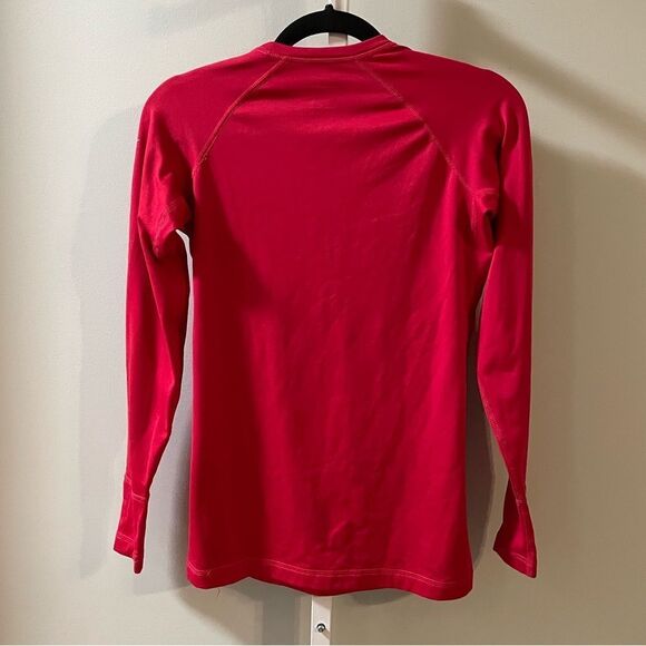 Nike Pro Red Fitted Long Sleeve Athletic Top - Picture 4 of 4